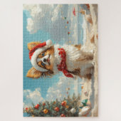 Papillon Dog Christmas  Beach Legpuzzel (Verticaal)