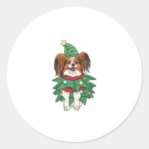 Papillon Dog Christmas Shirt Xmas Puppy Pet Papill Ronde Sticker