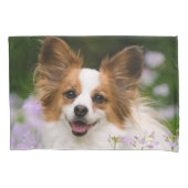 Papillon Dog Cute Romantic Portrait Foto - Kussensloop (Voorkant)