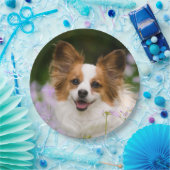 Papillon Dog Cute Romantic Portrait Foto - Papieren Bordje (Feest)