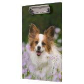 Papillon Dog Cute Romantic Portret - Gepersonalise Klembord (Links)