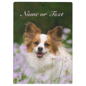 Papillon Dog Cute Romantic Portret - Gepersonalise Klembord (Achterkant)