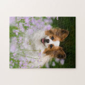 Papillon Dog Cute Romantic Portret Legpuzzel (Horizontaal)