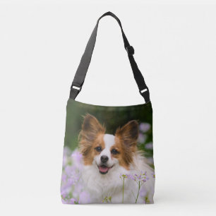 Papillon Dog Cute Romantic Potrait Foto - on Crossbody Tas