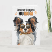 Papillon Dog Greatest HuMOM Moederdag Feestdagen Kaart (Voorkant)