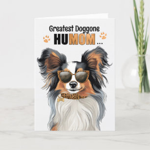 Papillon Dog Greatest HuMOM Moederdag Feestdagen Kaart