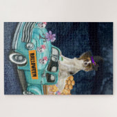 Papillon Dog Halloween Truck Legpuzzel (Horizontaal)
