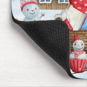 Papillon Dog in het sneeuwkersthondenhuis Muismat (Hoek)