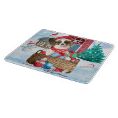 Papillon Dog in het sneeuwkersthondenhuis Snijplank (Hoek)