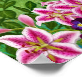 Papillon Dog in tuinafdrukken Poster (Hoek)