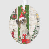 Papillon Dog Kerstmis Ornament (voorkant)