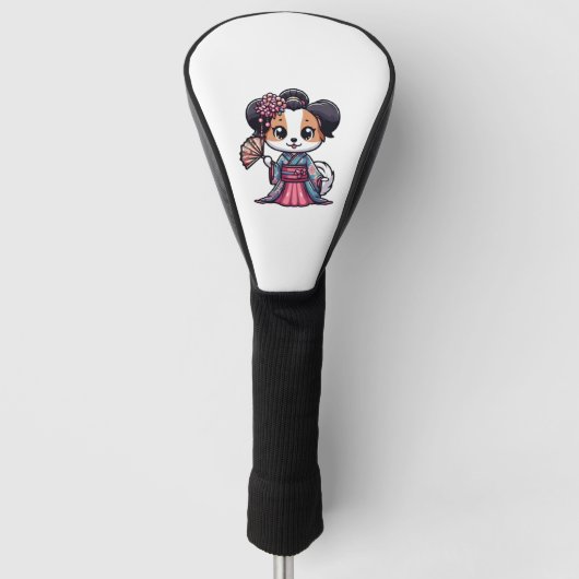 Papillon Dog Kimono Golfheadcover (Voorkant)