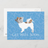 Papillon Dog krijgt snel een goed ontwerp Briefkaart (Voorkant / Achterkant)