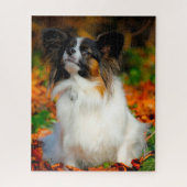 Papillon Dog. Legpuzzel (Verticaal)