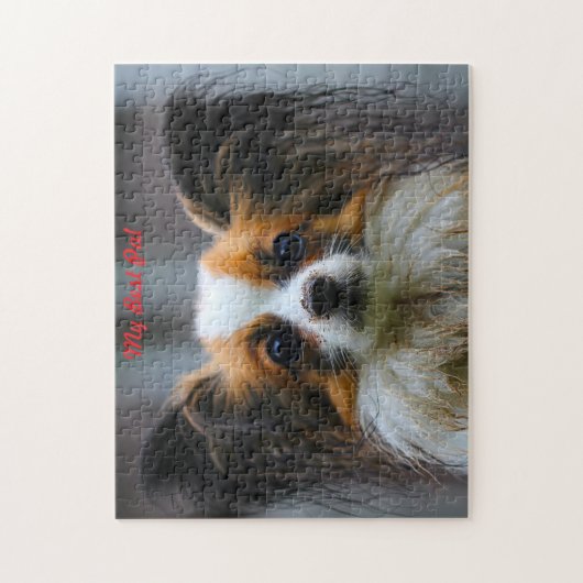 Papillon Dog. Legpuzzel (Verticaal)