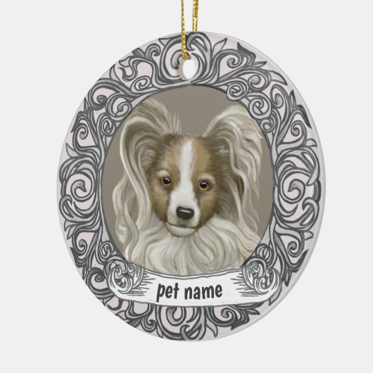Papillon Dog Loving Memory ornament (Links)