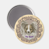 Papillon Dog Magneet (Voorkant / Achterkant)