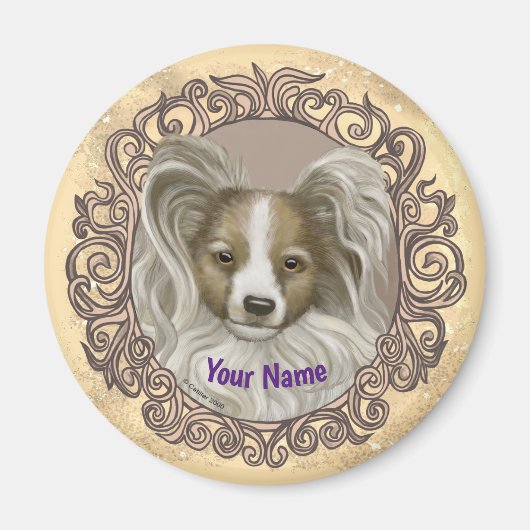 Papillon Dog Magneet (Voorkant)