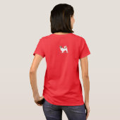 Papillon Dog Merry-kerstdesign T-shirt (Achterkant volledig)