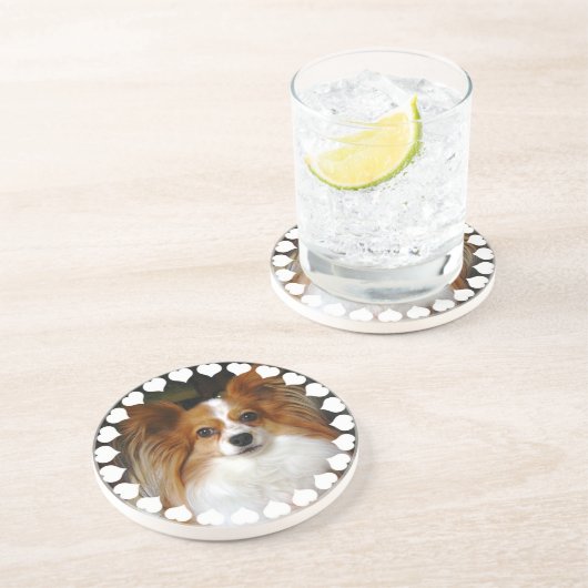 Papillon Dog Onderzetters (Zijkant)