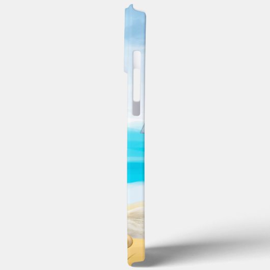 Papillon Dog op strand Case-Mate iPhone Case (Achterkant / Links)