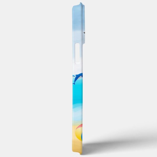 Papillon Dog op strand Case-Mate iPhone Case (Achterkant / Rechts)