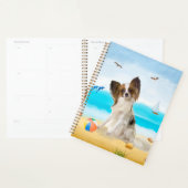 Papillon Dog op strand Planner (Display)