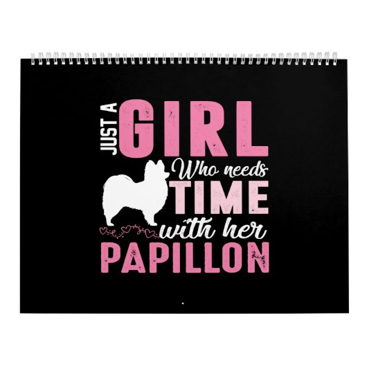 Papillon Dog Owner Girl Gift Kalender (Hoes)
