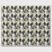  Papillon Dog Painting Cadeaupapier (Vlak)