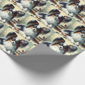 Papillon Dog Painting Cadeaupapier (Hoek)