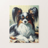  Papillon Dog Painting Legpuzzel (Verticaal)