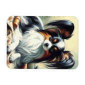  Papillon Dog Painting Magneet (Horizontaal)