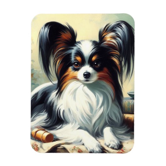  Papillon Dog Painting Magneet (Verticaal)