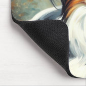 Papillon Dog Painting Muismat (Hoek)