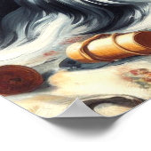 Papillon Dog Painting Poster (Hoek)