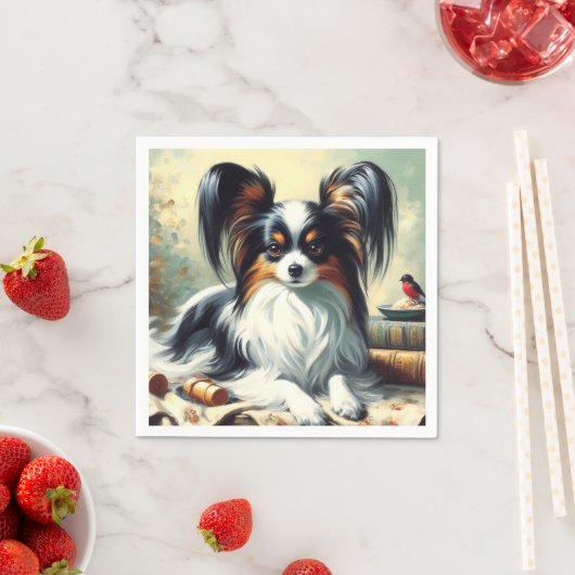  Papillon Dog Painting Servet (Insitu)