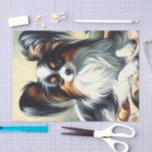  Papillon Dog Painting Tissuepapier (Craft)