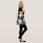  Papillon Dog Painting Tote Bag (Op model)