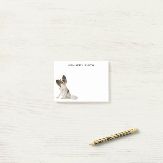Papillon Dog Post-it® Notes (Op bureau)