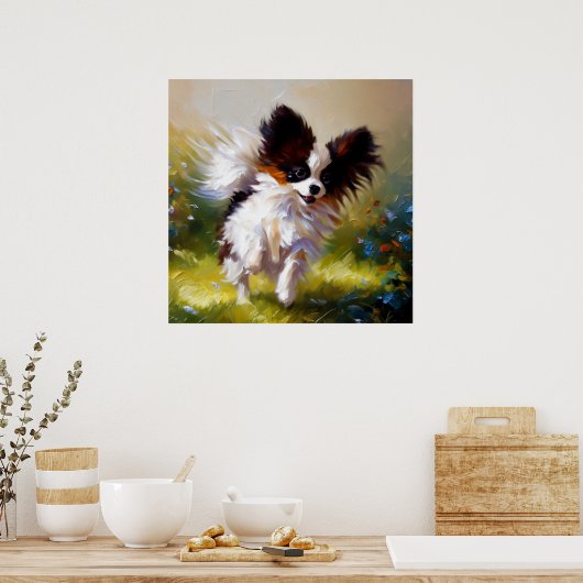 Papillon Dog Poster (Keuken)
