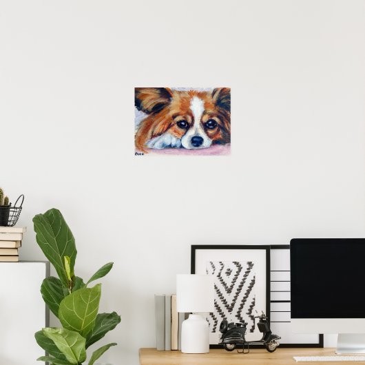 Papillon Dog Print (Thuiskantoor)
