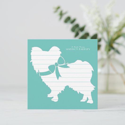 Papillon Dog Puppy Bedankkaart (Staand voorkant)