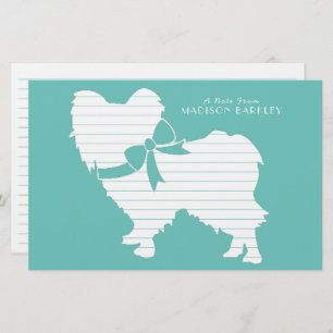 Papillon Dog Puppy Briefpapier