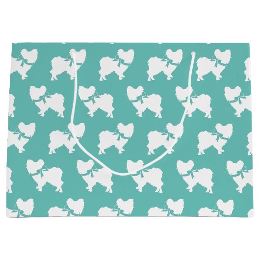 Papillon Dog Puppy Groot Cadeauzakje (Voorkant)