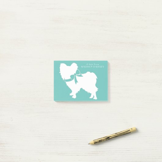 Papillon Dog Puppy Post-it® Notes (Op bureau)