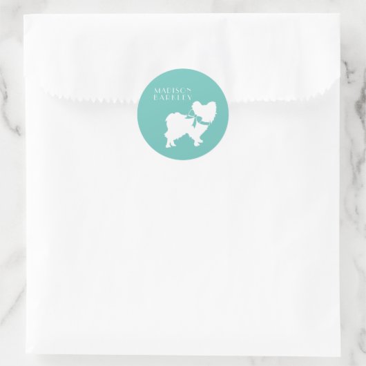 Papillon Dog Puppy Ronde Sticker (Tas)