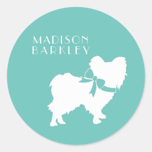 Papillon Dog Puppy Ronde Sticker