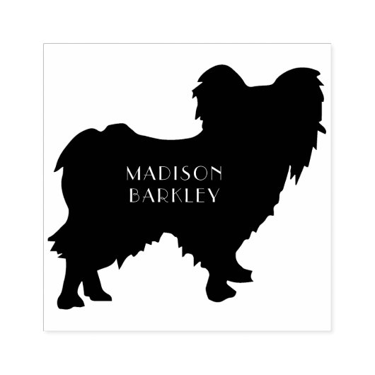 Papillon Dog Puppy Rubberstempel (Afrduk)