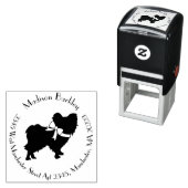 Papillon Dog Puppy Zelfinktende Stempel (In situ)