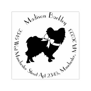 Papillon Dog Puppy Zelfinktende Stempel